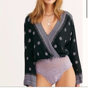 Intimately Free People On Board Boho Lace Bodysuit Large